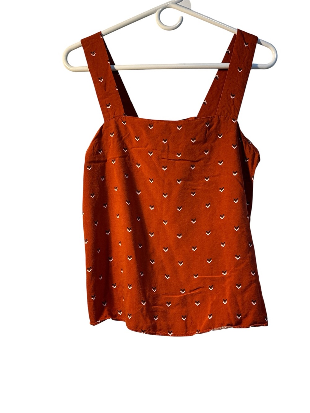Banana Republic Rust Red Printed Square-Neck‎ Camisole